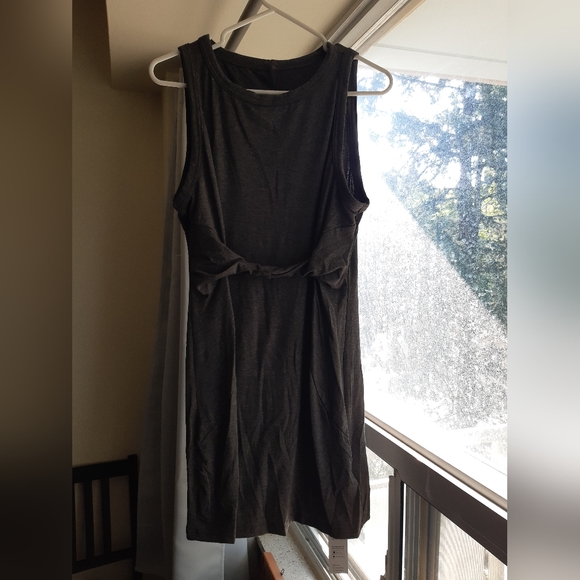 Cupshe Dark Grey Knotted Mini Tank Dress - Picture 4 of 5
